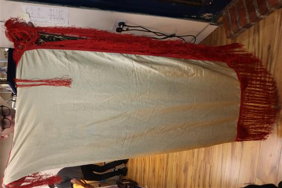 A 1920s-30s lame silk shawl